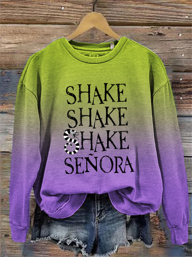 Shake Halloween Horror Movie Gradient Sweatshirt