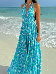 V neck maxi dress