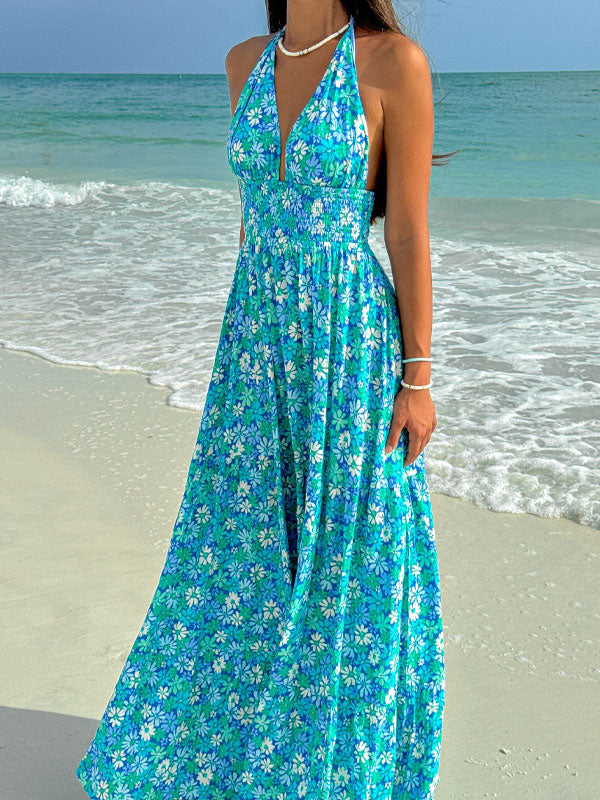 V neck maxi dress