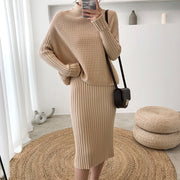 Split Knitted Sweater Two-Piece Dress