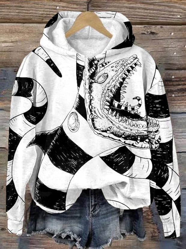 Classic Halloween Horror Sandworm Comfy Hoodie