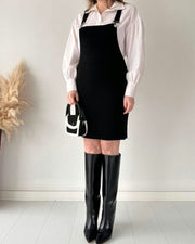 Casual knitted suspender dress