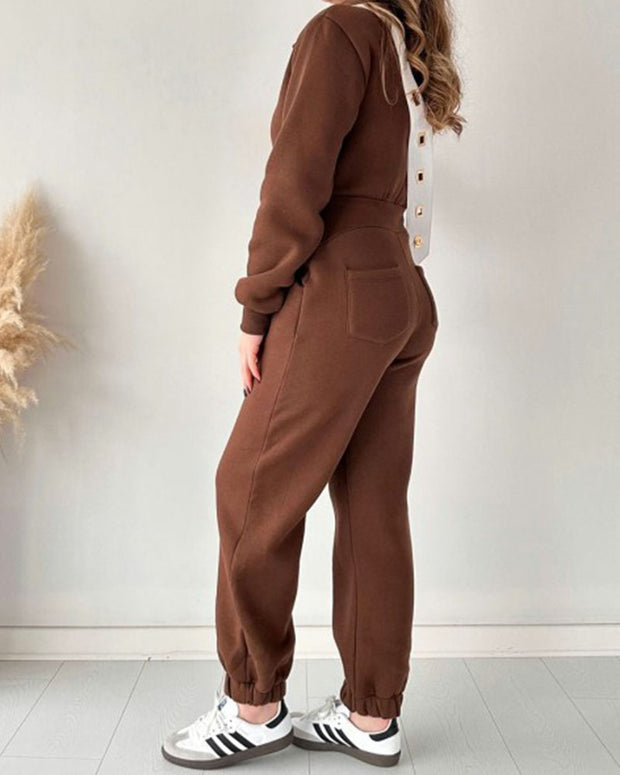 Chic casual zip-up jumpsuit