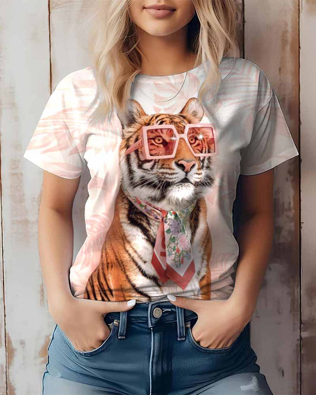 Sunglasses Tie Tiger T-Shirt