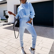 Simple pure color leisure sports suit