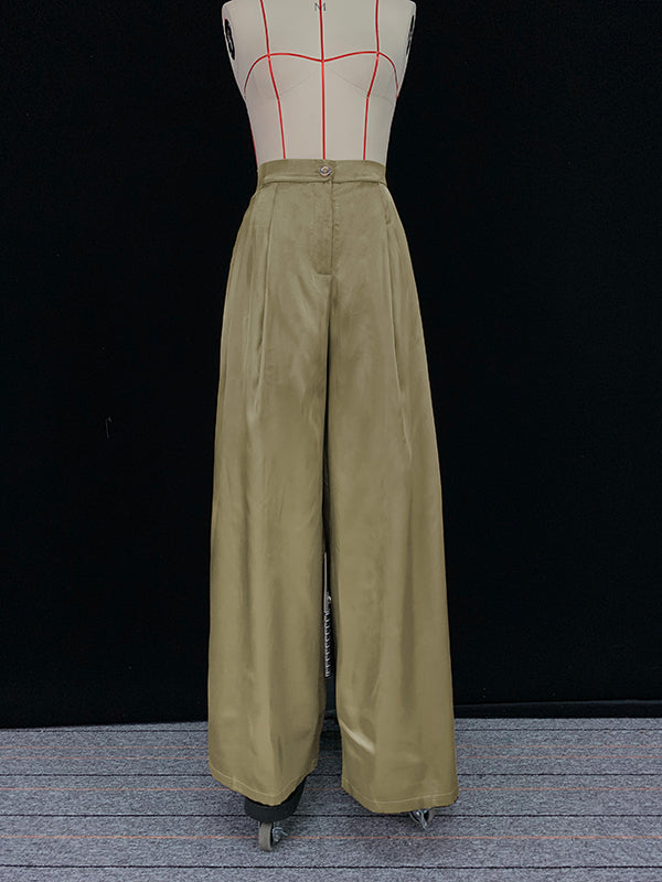 Original Solid Color Hoodies&Wide Leg Pants Two Pieces Set