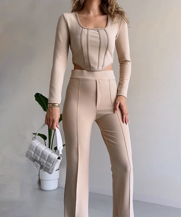 Stylish U-Neck Two-pieces Suit