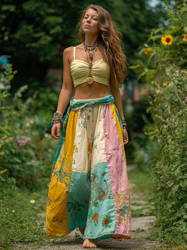 Women's Bohemian Patchwork Casual Pants