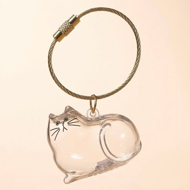 😻💕Cat Hair Collector Keychain Charm - Memorial Storage Box