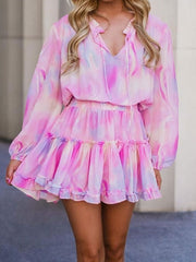 Long sleeve multi dress