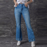 Stylish High Waisted Light Colored Jeans