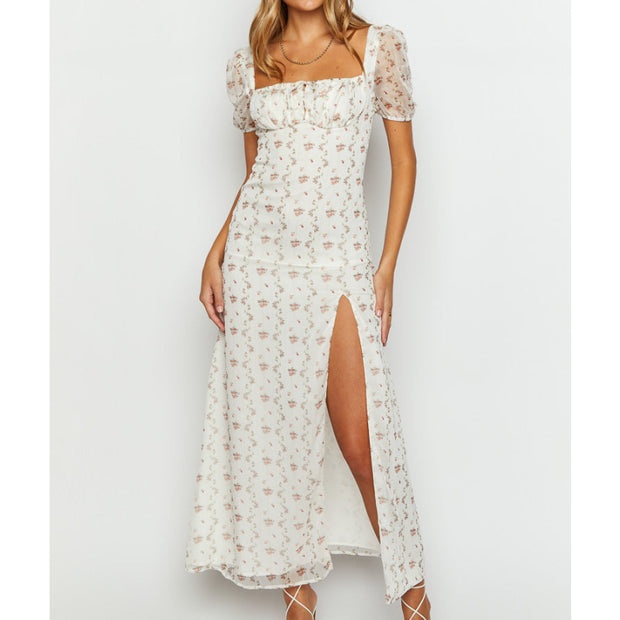 White Floral Maxi Dress