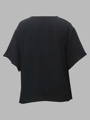 Original Irregular Casual Solid Color Pleated T-Shirt Top