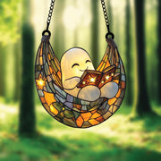 Cozy Ghost Reader Suncatcher