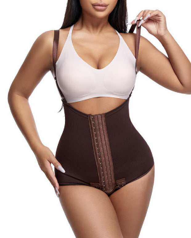 Women's Tummy Control Adjustable Buckle Front Open Bust Shapewear