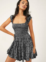 Pleated mini dress