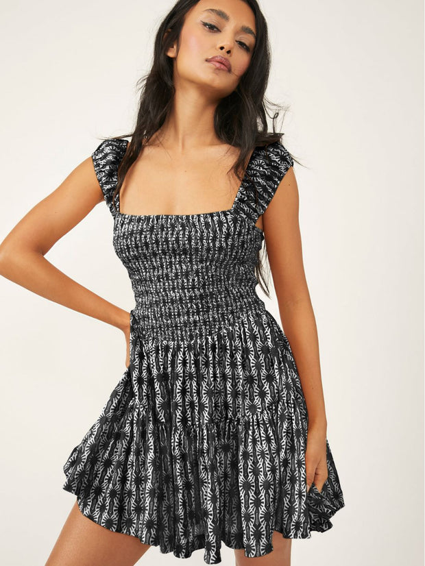 Pleated mini dress