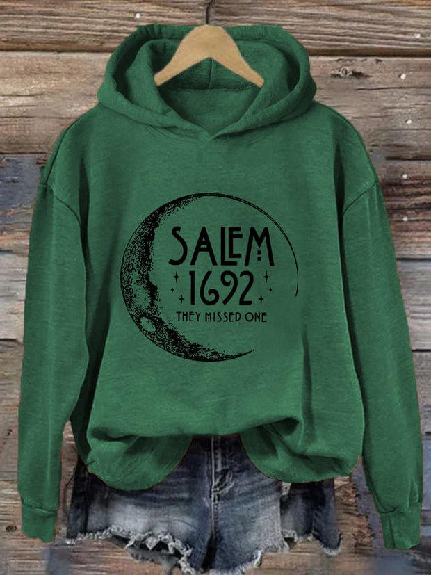 Women's Halloween Salem 1692 They Missed One Casual Hoodie