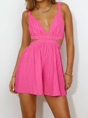 Pink v neck dress