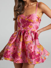 Pink mini dress