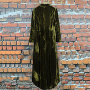 Vintage Velvet Paneled Long Sleeve Coat