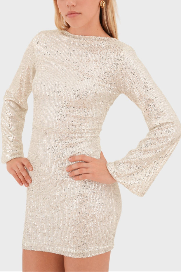 "Shine" dress champagne