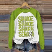 Shake Shake Shake Senora Halloween Art Printed Casual Sweatshirt