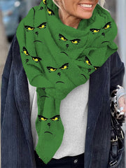 Women's Green Christmas Scarf