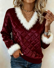 Women's Casual Christmas Christmas Quilted Top