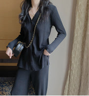 Two-Piece Fashion Casual V-Neck Cardigan Temperament