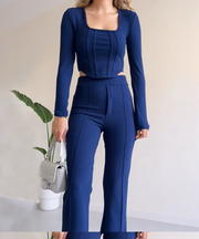 Stylish U-Neck Two-pieces Suit