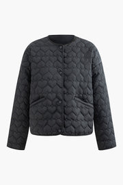 Heart Shaped Quilted Puffer Coat