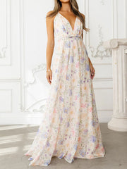 Deep v maxi dress