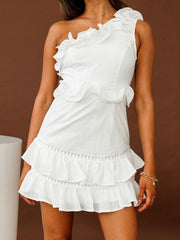 Ruffle mini dress