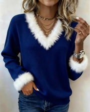 Women's Casual Christmas Color-Block Top