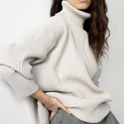 Loose Warm Turtleneck Sweater Two Piece Set