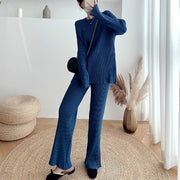 Women'S Wide-Leg Pants Thickened Casual Set