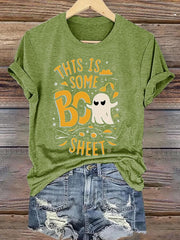 Women's Halloween Printed Casual T-Shirt