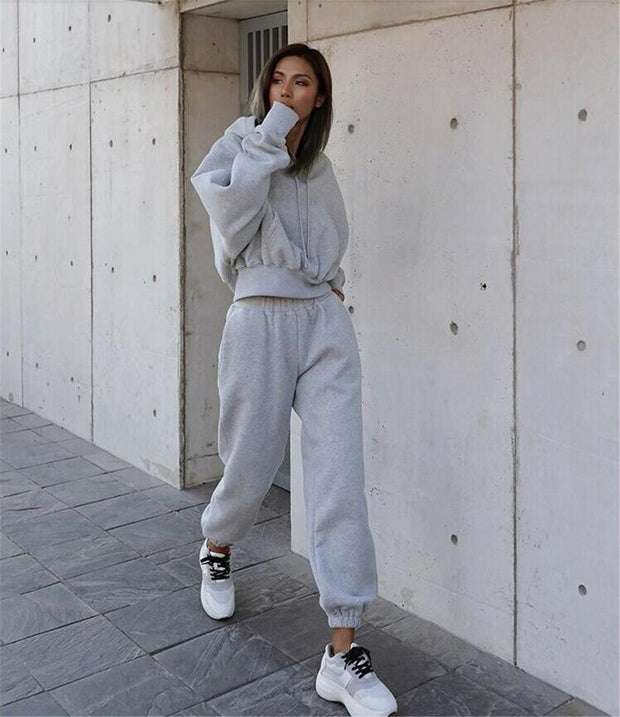 Stylish Bestie Long-sleeved Sports and leisure Two-piece suits