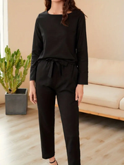 Women's Solid Color Fashion Leisure Suit Two-piece Set Suit
