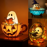 👻Cute Ghost Reading Book Lamp
