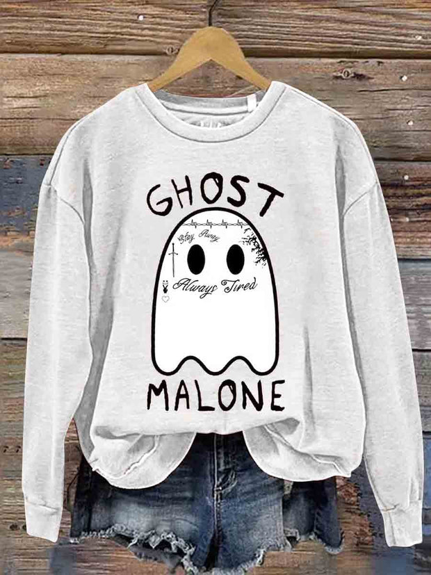 Ghost Malone Halloween Casual Sweatshirt