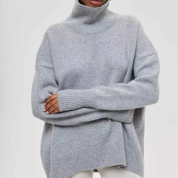 Long-sleeved Pullover Solid Color Sweater