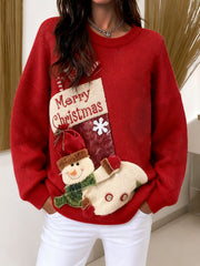 Christmas Sweater Christmas Stockings Snowman Doll Pocket Decoration Pullover Sweater