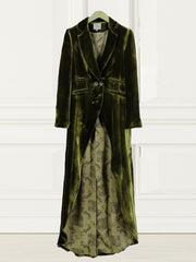 Vintage Velvet Paneled Long Sleeve Coat