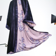 Casual Fashion Lining Printed Long Sleeve Kimono Duster