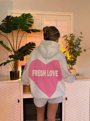 Crew neck loving heart hoodie