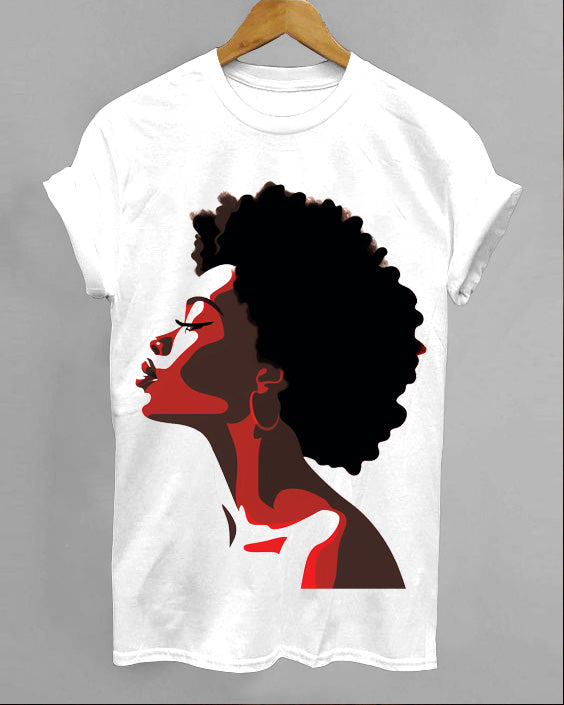 Artistic Portrait Print Short Sleeve T-Shirt