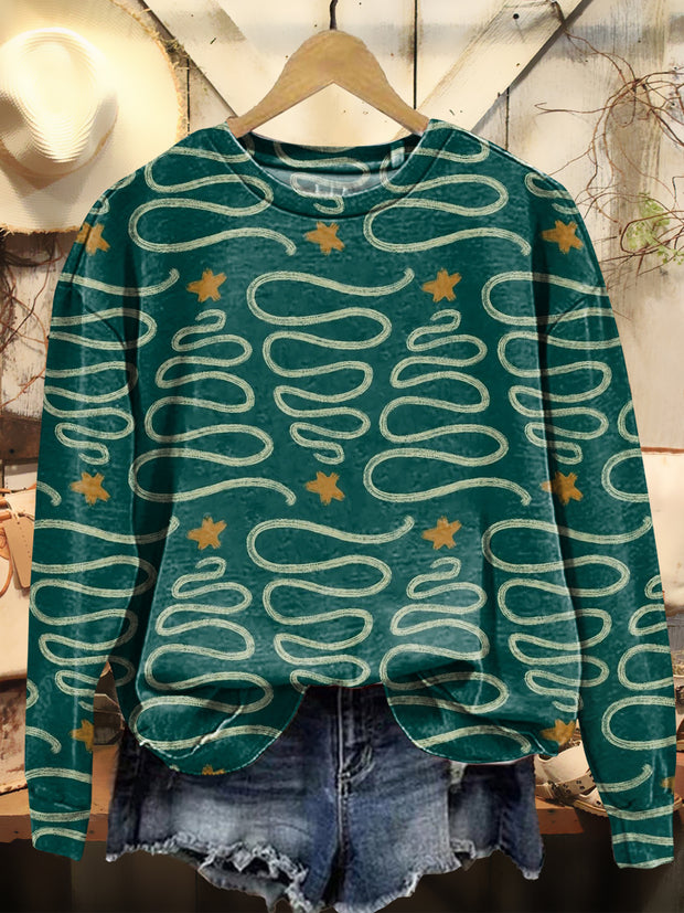 Abstract Christmas Tree Art Print Sweatshirt
