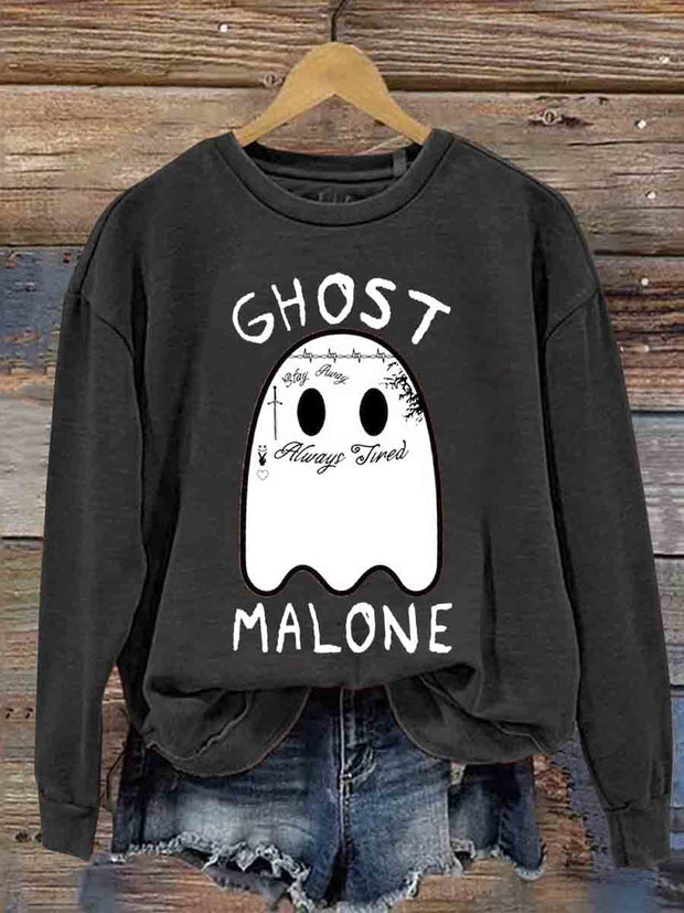 Ghost Malone Halloween Casual Sweatshirt